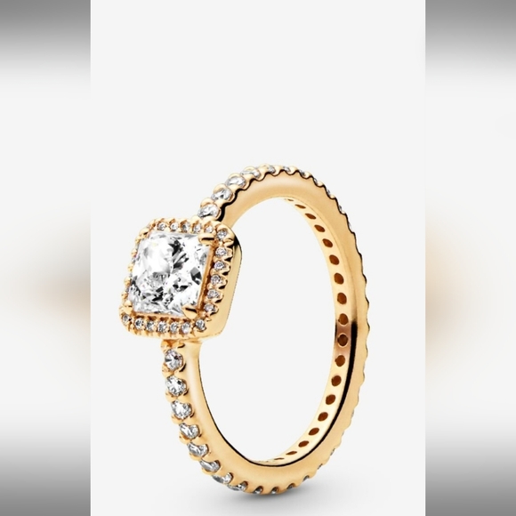 Pandora 14k Yellow Gold Halo Ring NIB